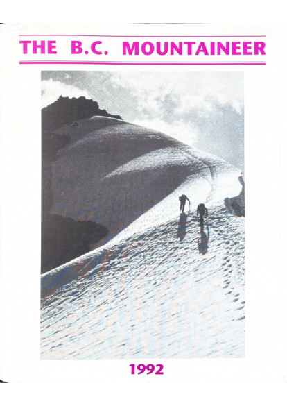 The B.C. Mountaineer 1992 cover